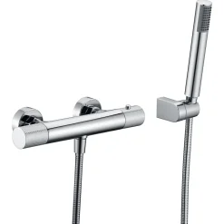 Colonne De Douche Encastrable|Imex Products Mitigeur douche thermostatique chrome en laiton et zama avec flexible metal 180 cm