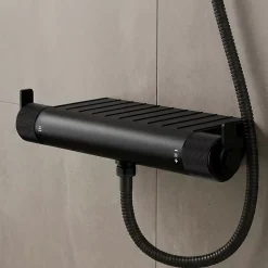 GoodHome Mitigeur douche thermostatique noir Selenga