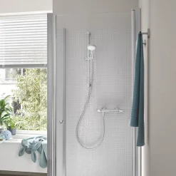 Grohe Mitigeur douche thermostatique Quickfix Precision Flow + nettoyant GrohClean