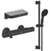 Grohe Mitigeur douche thermostatique Precision Start + Ensemblede douche avec barre 2 jets + Panier douche
