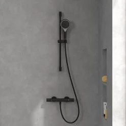 Robinet De Douche|Villeroy & Boch Mitigeur douche thermostatique VILLEROY ET BOCH Universal rond Noir mat