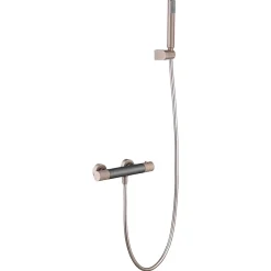 Colonne De Douche Encastrable|Imex Products Mitigeur douche thermostatique champagne en laiton et zama avec flexible PVC