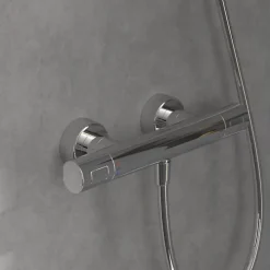 Villeroy & Boch Mitigeur douche thermostatique VILLEROY ET BOCH Universal rond Brushed Nickel Matt