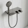 GoodHome Mitigeur douche thermostatique titane Kolima