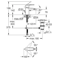 Grohe Mitigeur EUROSTYLE COSMOPOLITAN