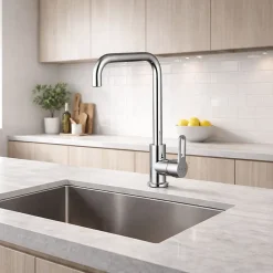 Essebagno Mitigeur haut de cuisine Baltic H. 34,7 cm acier chromé