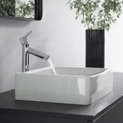 Robinet Lavabo Et Vasque|Hansgrohe Mitigeur lavabo avec tirette et vidage Talis S ComfortZone 190 surface chromé