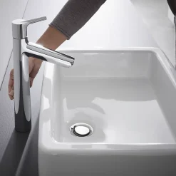 Robinet Lavabo Et Vasque|Hansgrohe Mitigeur lavabo avec tirette et vidage Talis S ComfortZone 190 surface chromé