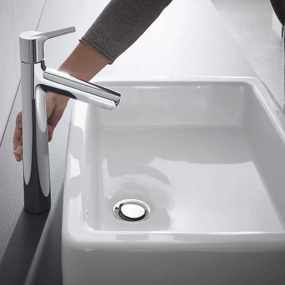 Robinet Lavabo Et Vasque|Hansgrohe Mitigeur lavabo avec tirette et vidage Talis S ComfortZone 190 surface chromé