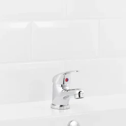 Mitigeur lavabo avec vidage et flexibles Femelle 12/17 en laiton chromé Arborg