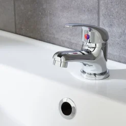 Mitigeur lavabo avec vidage et flexibles Femelle 12/17 en laiton chromé Arborg