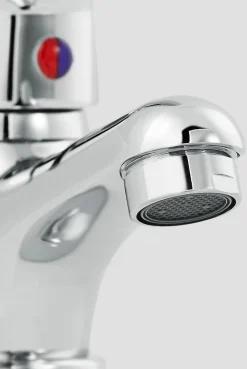Mitigeur lavabo avec vidage et flexibles Femelle 12/17 en laiton chromé Arborg