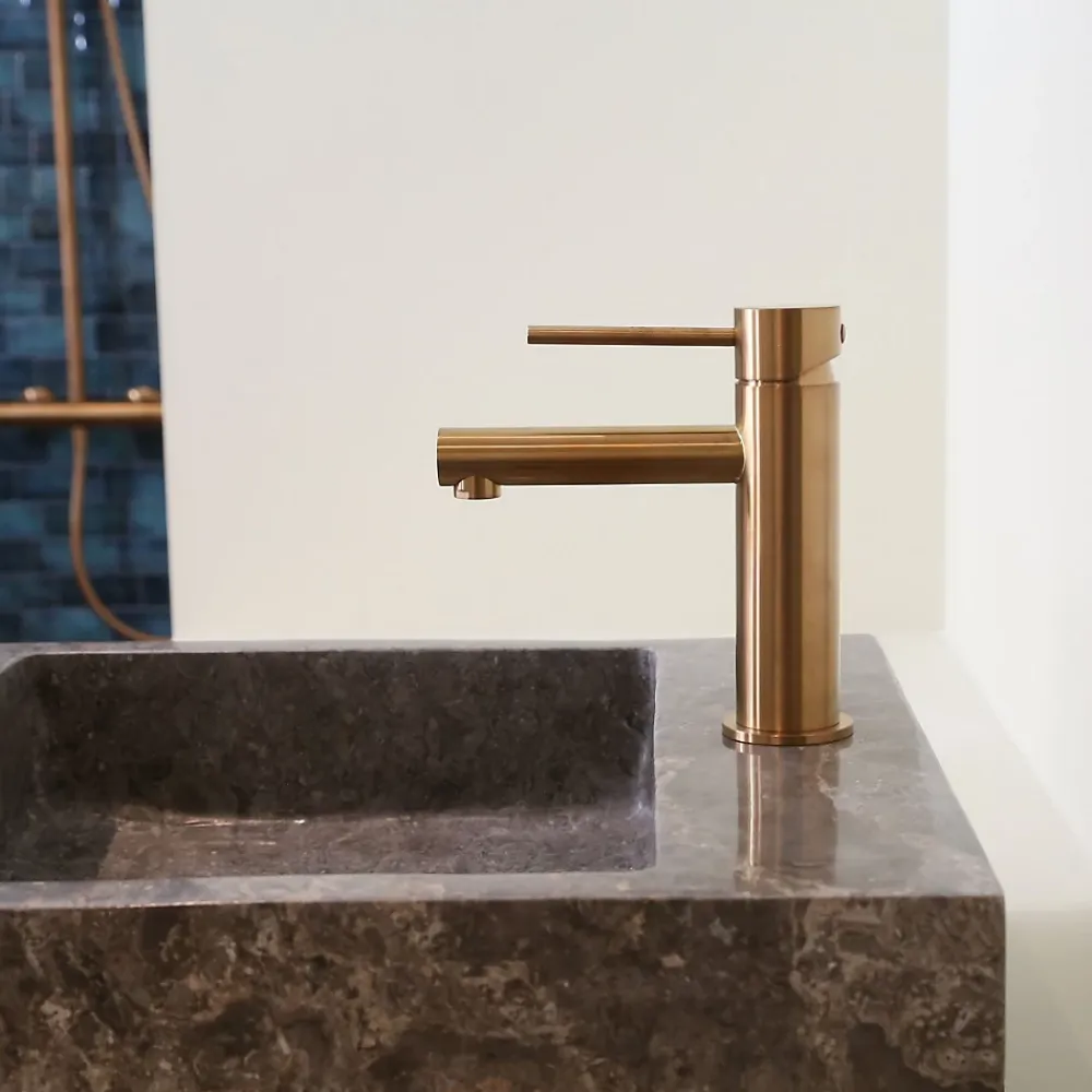 Essebagno Mitigeur lavabo bas cuivre brossé Luisa