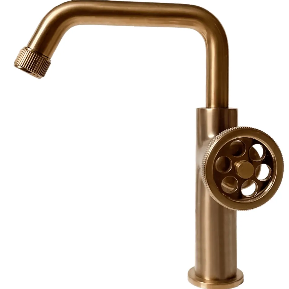 Essebagno Mitigeur lavabo bas cuivre brossé Indus