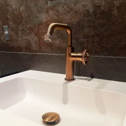 Essebagno Mitigeur lavabo bas cuivre brossé Indus