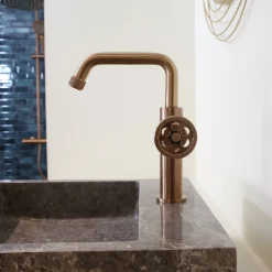 Essebagno Mitigeur lavabo bas cuivre brossé Indus
