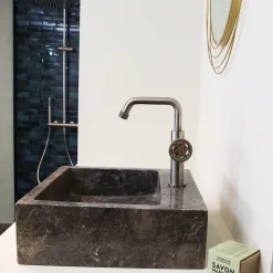 Robinet Lavabo Et Vasque|Essebagno Mitigeur lavabo bas façon inox Indus
