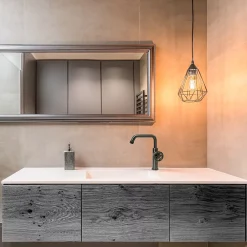 Essebagno Mitigeur lavabo bas gris gun métal Indus