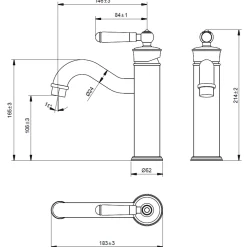 Robinet Lavabo Et Vasque|Essebagno Mitigeur lavabo bas noir Leeds