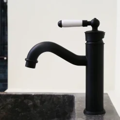 Robinet Lavabo Et Vasque|Essebagno Mitigeur lavabo bas noir Leeds