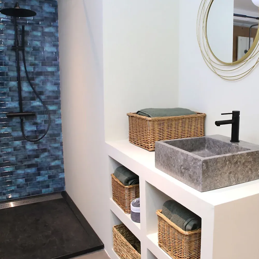 Robinet Lavabo Et Vasque|Essebagno Mitigeur lavabo bas noir Envol