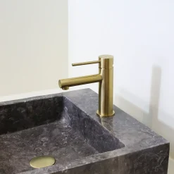 Essebagno Mitigeur lavabo bas or brossé Luisa