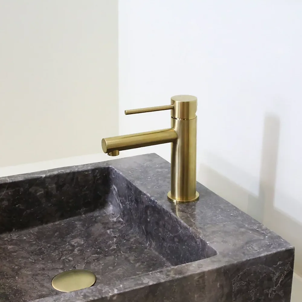 Essebagno Mitigeur lavabo bas or brossé Luisa
