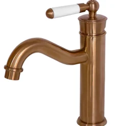 Robinet Lavabo Et Vasque|Essebagno Mitigeur lavabo bas rétro cuivre brossé Leeds