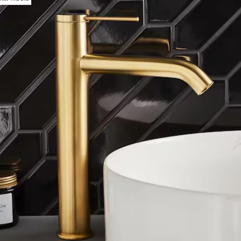 Robinet Lavabo Et Vasque|Jacob Delafon Mitigeur lavabo bec haut Grands Boulevards sans vidage Laiton brossé