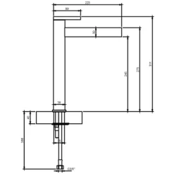 Accessoire De Robinet|Villeroy & Boch Mitigeur lavabo droit surélevé VILLEROY ET BOCH Dawn sans tirette Chrome
