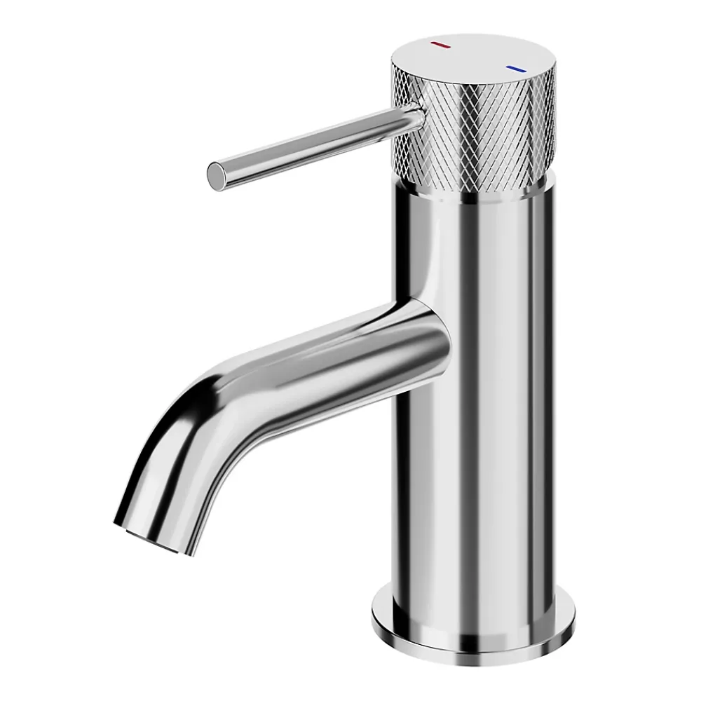 Robinet Lavabo Et Vasque|GoodHome Mitigeur lavabo effet chrome taille M, Owens