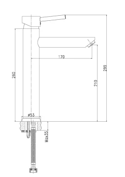 Essebagno Mitigeur lavabo Deco avec vidage en laiton coloris blanc modèle haut