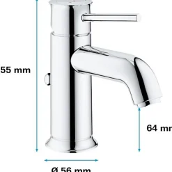 Robinet Lavabo Et Vasque|Grohe Mitigeur lavabo Start Classic - Tirette de vidage - Économie d'eau - Garantie 5 ans