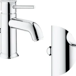 Robinet Lavabo Et Vasque|Grohe Mitigeur lavabo Start Classic - Tirette de vidage - Économie d'eau - Garantie 5 ans