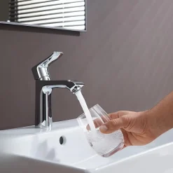 Hansgrohe Mitigeur lavabo Metris 110 CoolStart avec tirette et vidage chromé