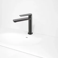 Robinet Lavabo Et Vasque|Essebagno Mitigeur lavabo haut gris gun métal Allure