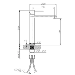 Robinet Lavabo Et Vasque|Essebagno Mitigeur lavabo haut or brossé Luisa
