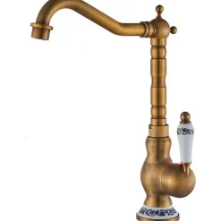 Valaz Mitigeur lavabo rehausse retro FLORINA or ancien