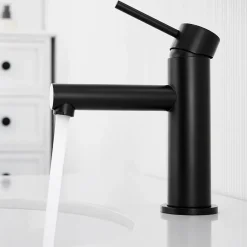 Cecipa Max Mitigeur Lavabo, Robinet Lavabo ,Robinet de Salle Bain à économie d'eau Monocommande avec Aérateur Démotable, Noir