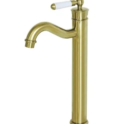 Essebagno Mitigeur lavabo rétro haut or brossé Leeds