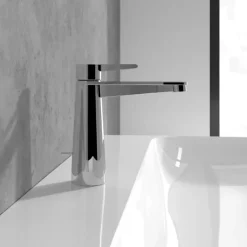 Villeroy & Boch Mitigeur lavabo VILLEROY ET BOCH Conum ouverture dessus avec tirette Chrome Or brossé