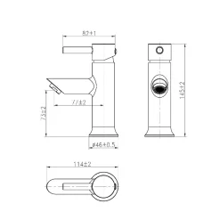 Essebagno Mitigeur lave mains or brossé Luisa