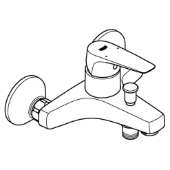 Robinet De Baignoire|Grohe Mitigeur mécanique bain/douche chrome Start Flow