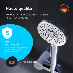 Robinet De Baignoire|Am.Pm Europe Mitigeur mécanique de baignoire avec douchette et support Robinet Salle de Bain Chromé, FXA15000 X-Joy AM.PM