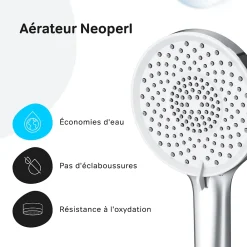 Robinet De Baignoire|Am.Pm Europe Mitigeur mécanique de baignoire avec douchette et support Robinet Salle de Bain Chromé, FXA15000 X-Joy AM.PM