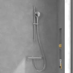 Colonne De Douche Mécanique|Villeroy & Boch Mitigeur mécanique douche VILLEROY ET BOCH Dawn Chrome + Ensemble de douche VILLEROY ET BOCH Verve Showers 3 jets