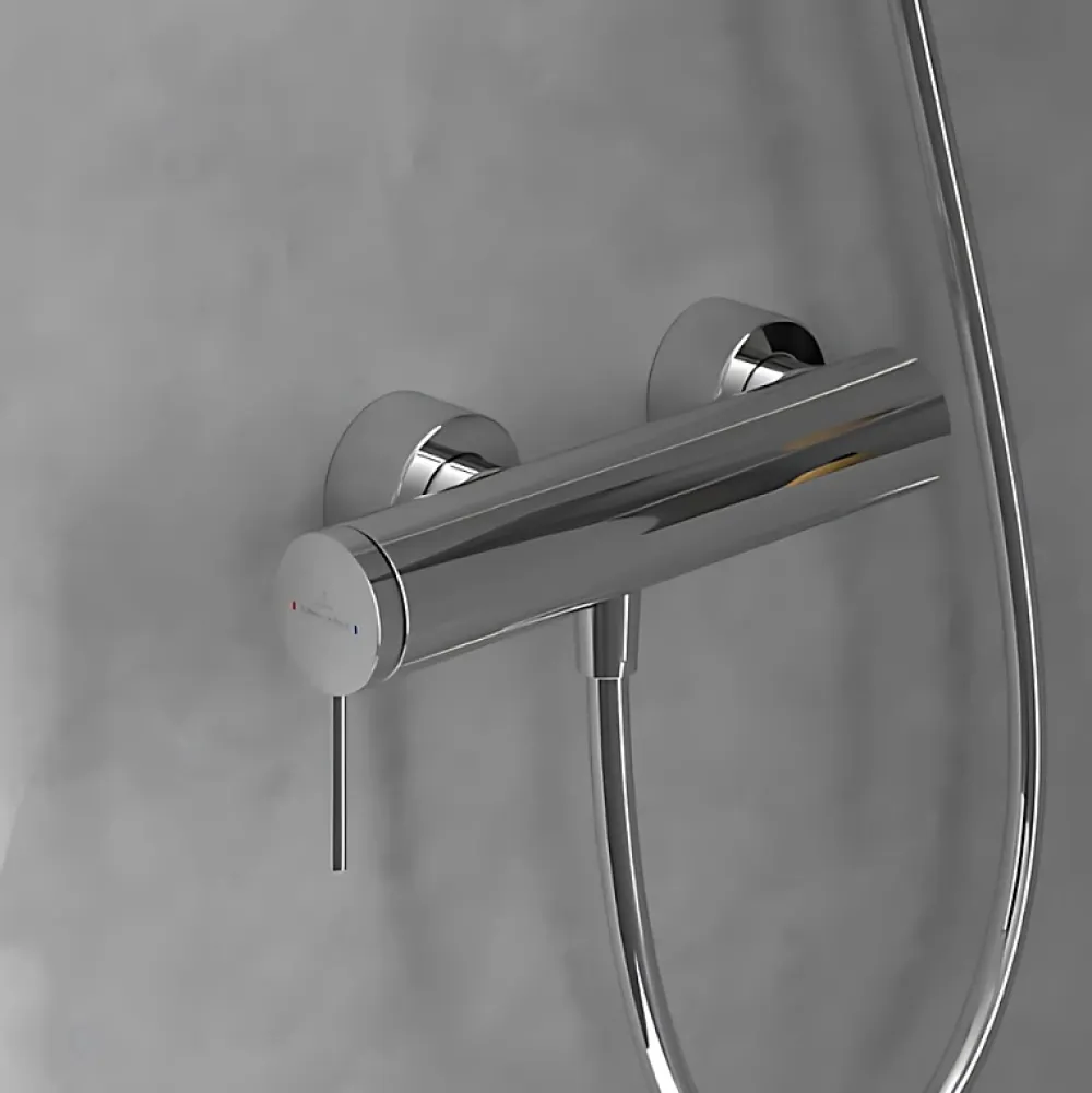 Villeroy & Boch Mitigeur mécanique douche VILLEROY ET BOCH Loop & Friends Chrome + Ensemble de douche VILLEROY ET BOCH Verve Showers 3 jets Chrome