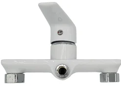 Robinet De Baignoire|Invena Mitigeur Mural Elegant Monocommande Blanc/chrome Salle De Bains Douche