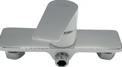 Robinet De Baignoire|Invena Mitigeur Mural Elegant Monocommande Blanc/chrome Salle De Bains Douche