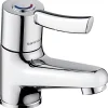 Robinet Lave-Mains|Sanindusa Mitigeur petite taille idéal pour lave-mains petit lavabo petite vasque XS chromé livré avec 2 flexibles 3/8